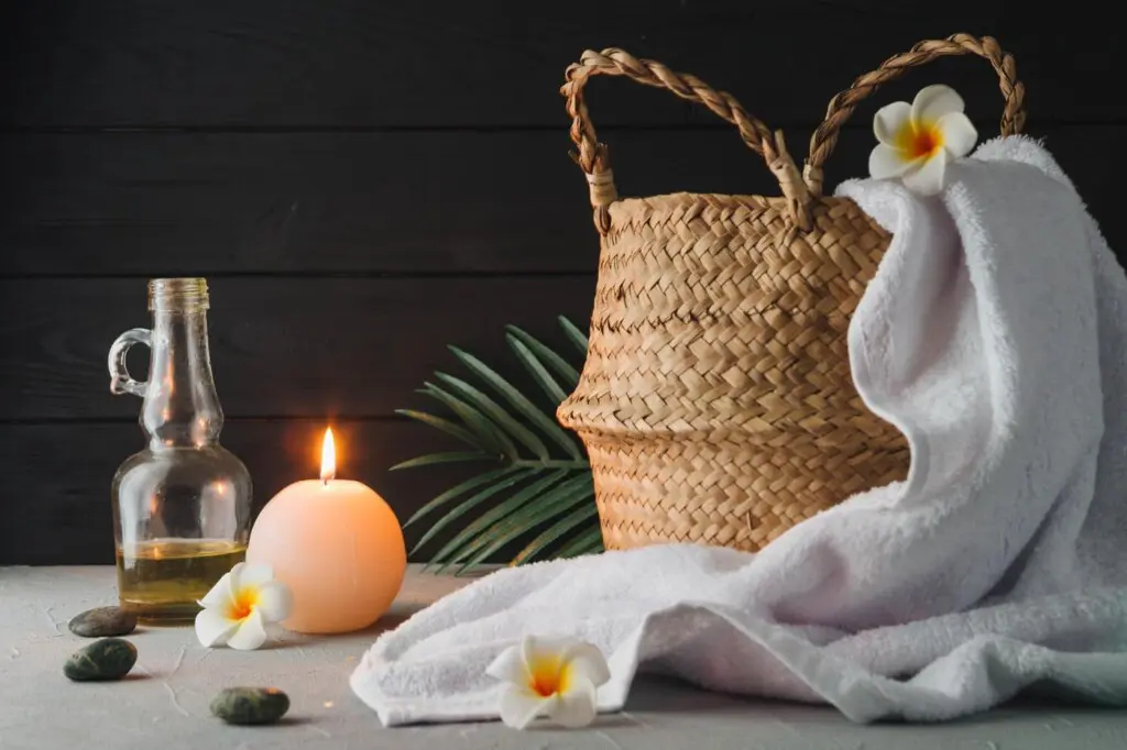 natural elements spa with candles
