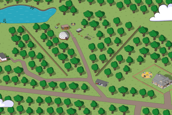 Cameron Ranch Glamping Cartoon Map