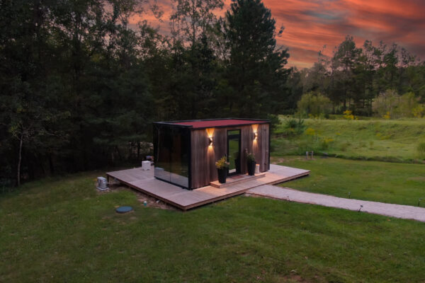 OOD Mirror house twilight at Cameron Ranch