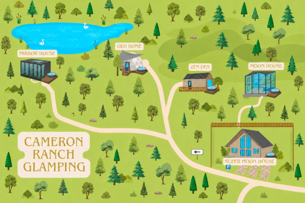Cameron Ranch Glamping New Map